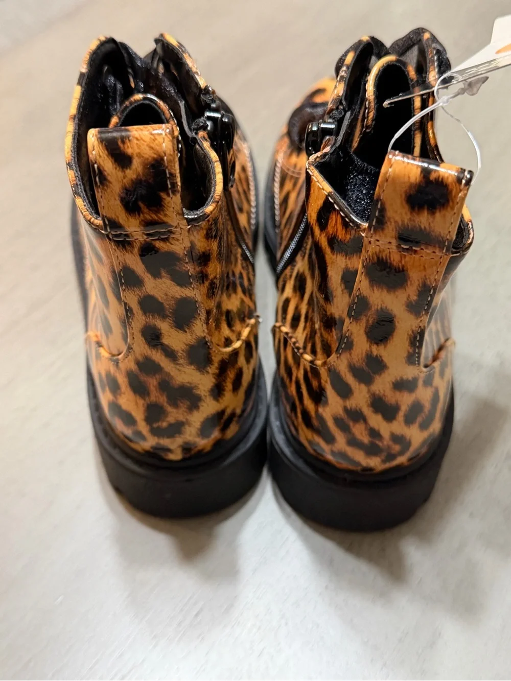 Art Class Leopard Print Combat Boots Size 2